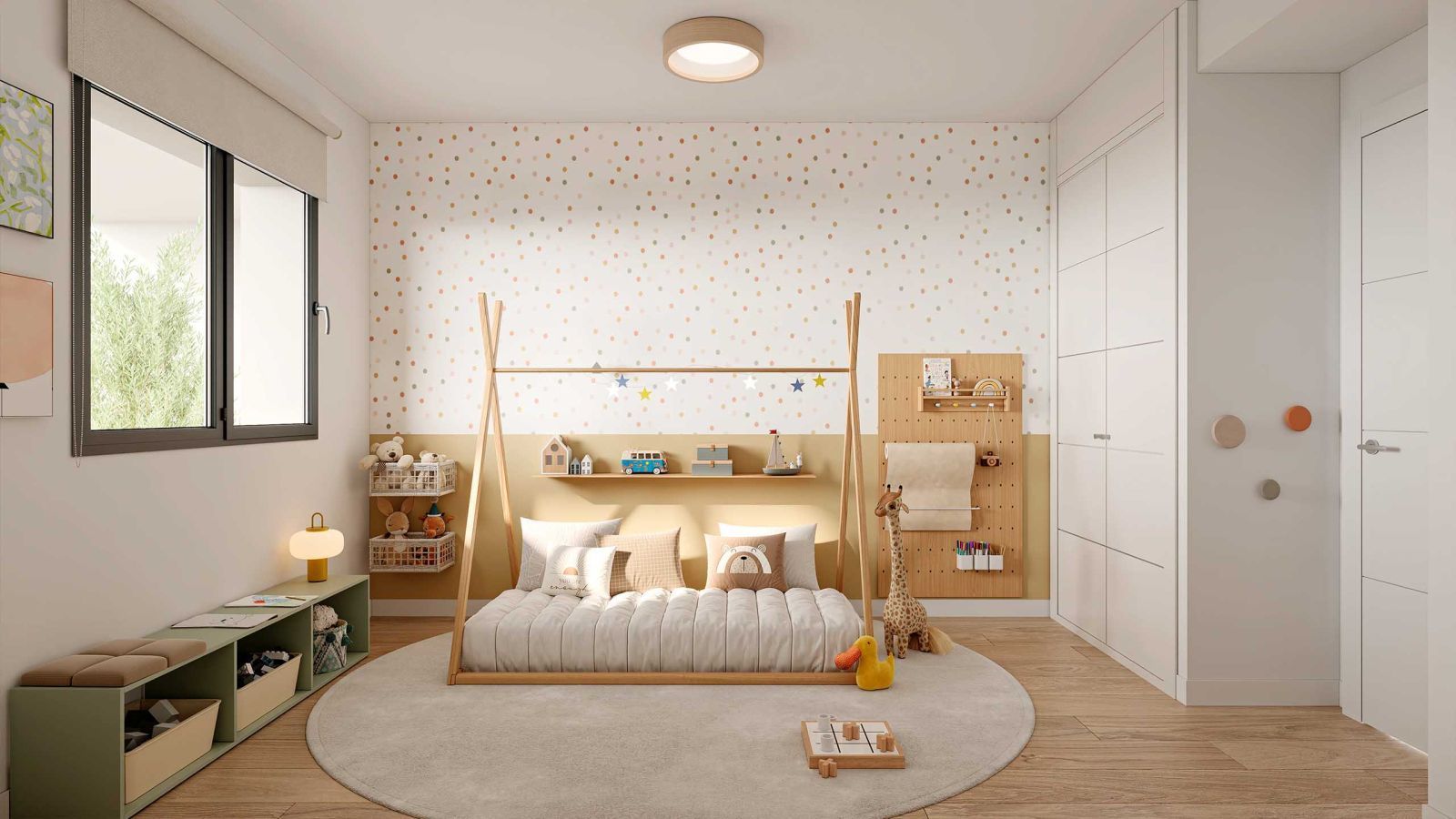 09 childrens bedroom teepee bed playful